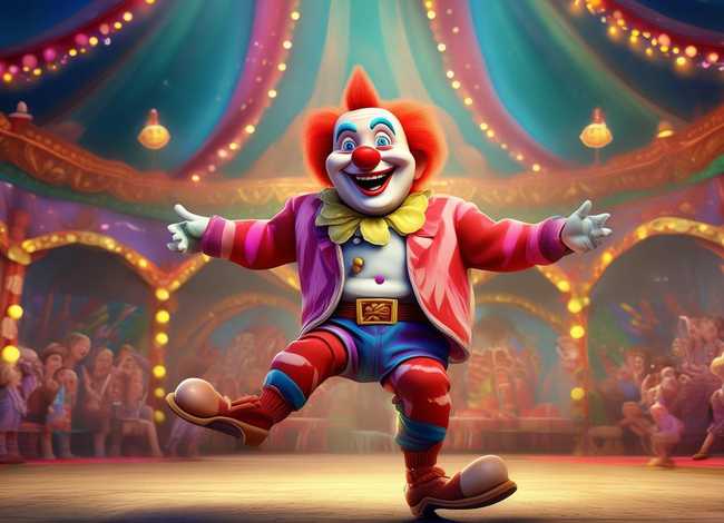 儿童故事马戏团里的小丑，马戏团里的小丑儿童画