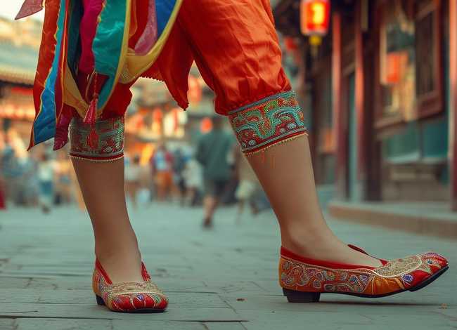 老北京儿童舞蹈 老北京舞蹈鞋女鞋图片