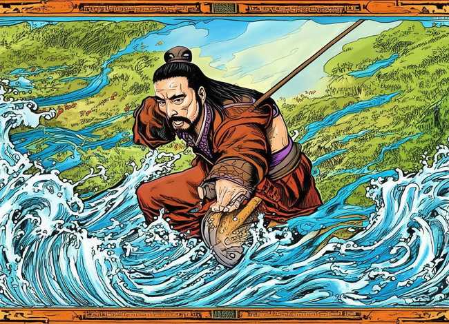 神话故事儿童画手抄报大禹治水 中国神话故事手抄报大禹治水