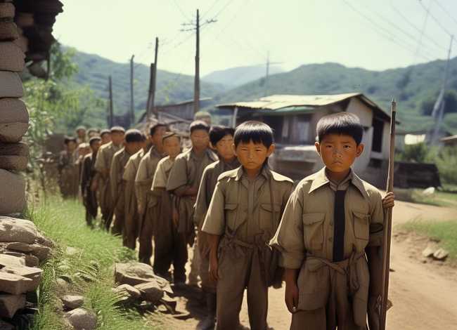抗战儿童团站岗，抗战儿童团站岗图片