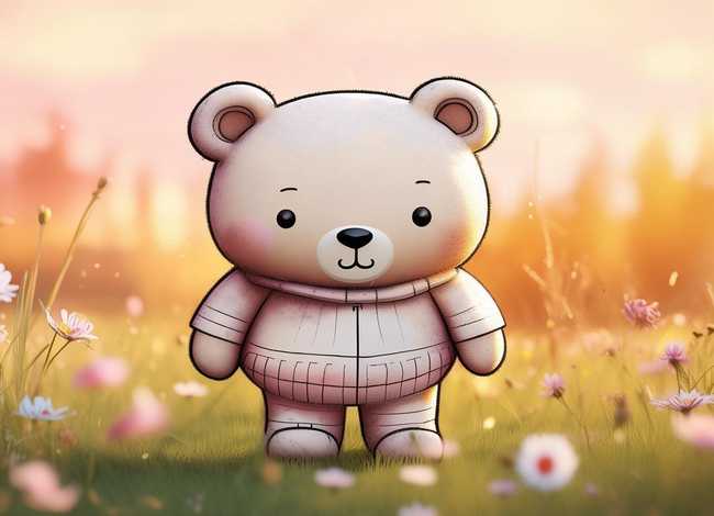 波比熊简笔画 浪漫波比熊简笔画