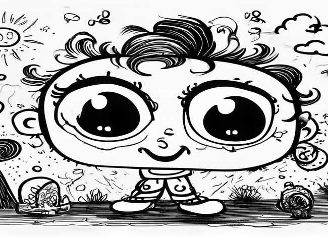 儿童故事插画简笔画黑白（儿童故事插画简笔画）