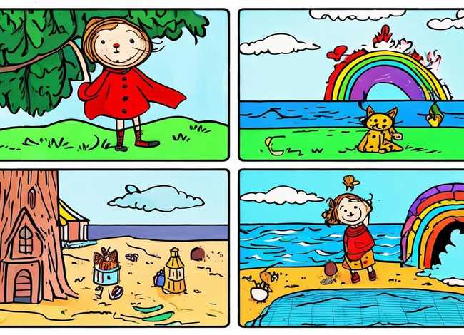 儿童四宫格绘本故事 四宫格绘本故事简笔画