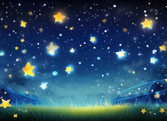 夜空的星星儿童故事、夜晚的星空儿童画