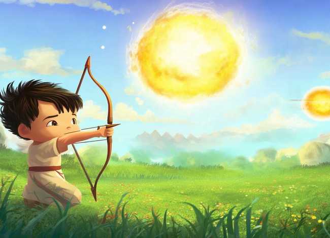 儿童故事后羿射日；后羿射日的故事幼儿