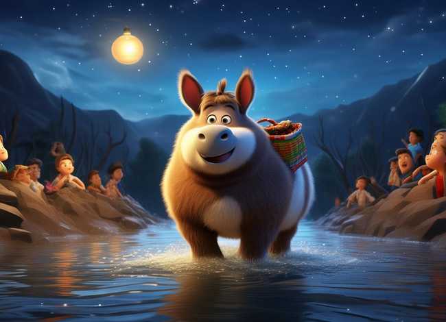 儿童睡前故事驴子过河、驴子过河 睡前故事