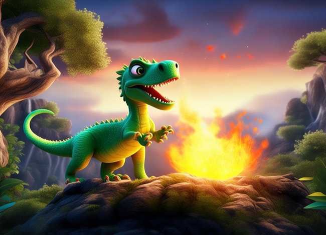 儿童故事喷火的小龙 - 喷火的小恐龙故事内容