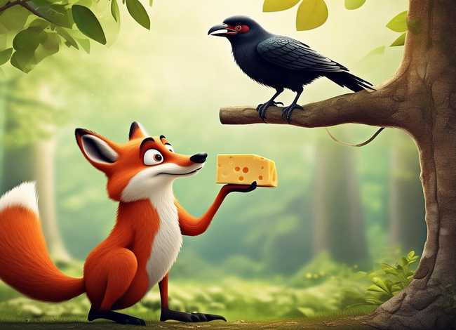 乌鸦和狐狸的伊索寓言故事 - 伊索寓言乌鸦和狐狸的故事告诉我们什么