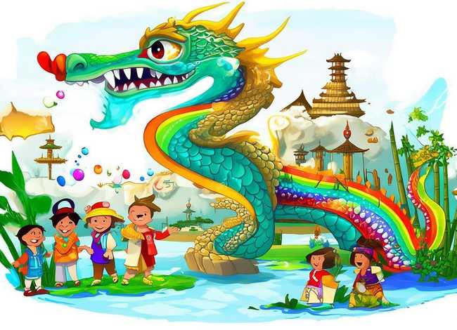中国龙儿童故事 - 关于中国龙的儿童书籍