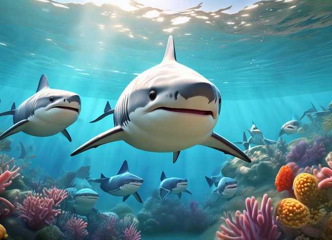 大鲨鱼故事儿童版，大鲨鱼的幼儿故事