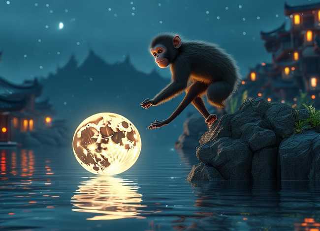 猴子捞月亮故事视频完整版；猴子捞月亮故事视频完整版播放