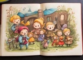 经典故事绘画作品儿童（经典故事插画手绘）