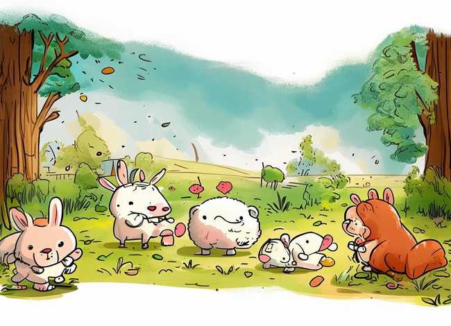 儿童简短动物故事绘画、幼儿动物故事简笔画