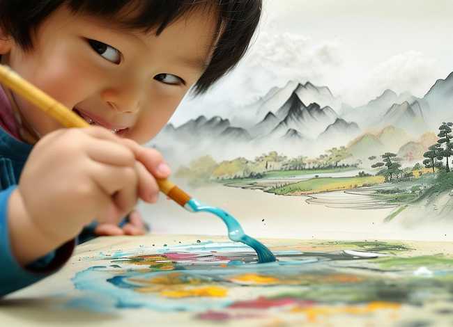 儿童画水墨画（儿童画水墨画简单又漂亮）