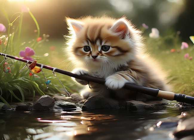 小猫钓鱼的故事视频视；小猫钓鱼的故事视频播放