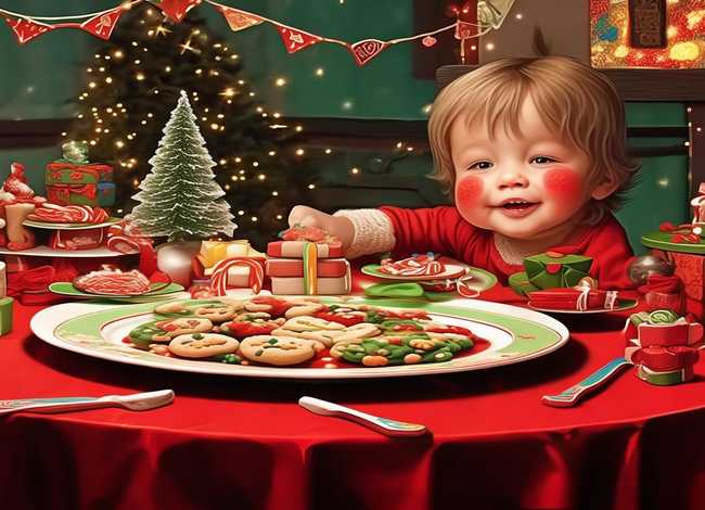 圣诞儿童餐图片 - 圣诞节儿童餐图片