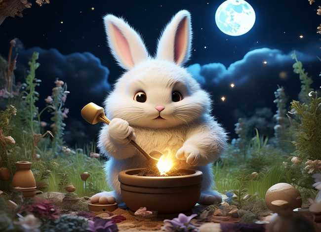 玉兔捣药的故事儿童版、玉兔捣药幼儿故事