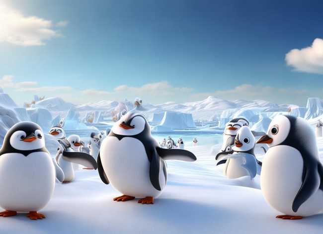 儿童故事企鹅南极 南极企鹅的故事看图说话