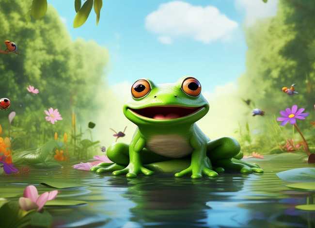 幼儿故事《聪明的青蛙》，幼儿故事大全3-6岁聪明的小青蛙
