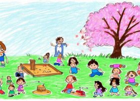 校园儿童画图片大全 - 校园儿童画图片大全简单