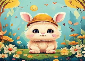 小兔子儿童故事插画；小兔子幼儿故事