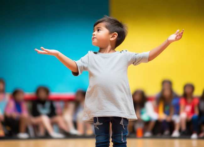 小朋友演讲手势、小朋友演讲的手势和站姿视频