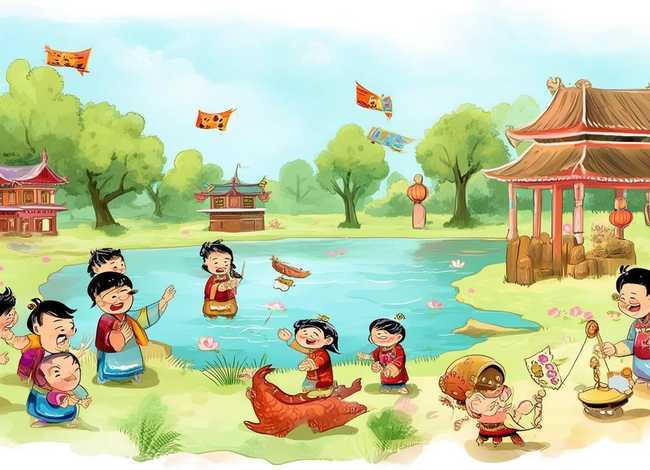 中国传统故事儿童画；儿童画中国传统文化故事