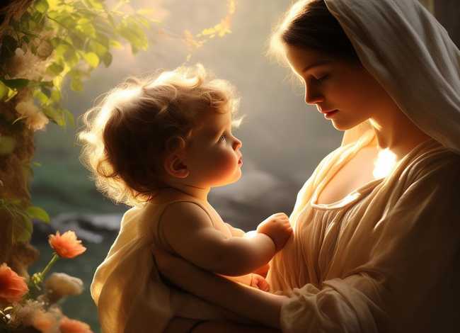 圣母的孩子故事图片；圣母的孩子故事图片素材