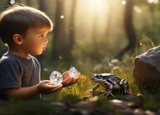 儿童故事钻石与蟾蜍；钻石与石头寓言故事