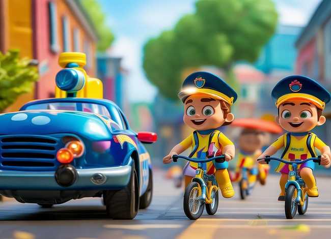 儿童警察警车故事视频，儿童警察车动画片