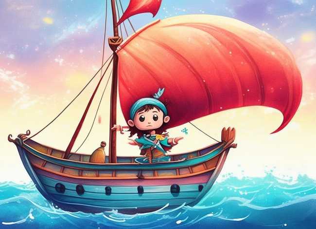 海上航行的儿童故事（海上航船儿童插图）