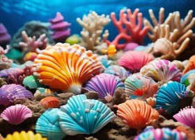 海底世界贝壳儿童画原创，海底世界贝壳简笔画图片大全