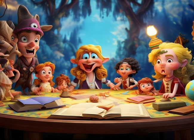 儿童故事会画图、儿童故事会动画图片人物