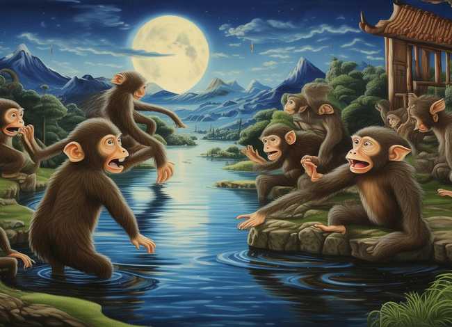 粤语儿童故事猴子捞月视频（猴子捞月故事视频大全）