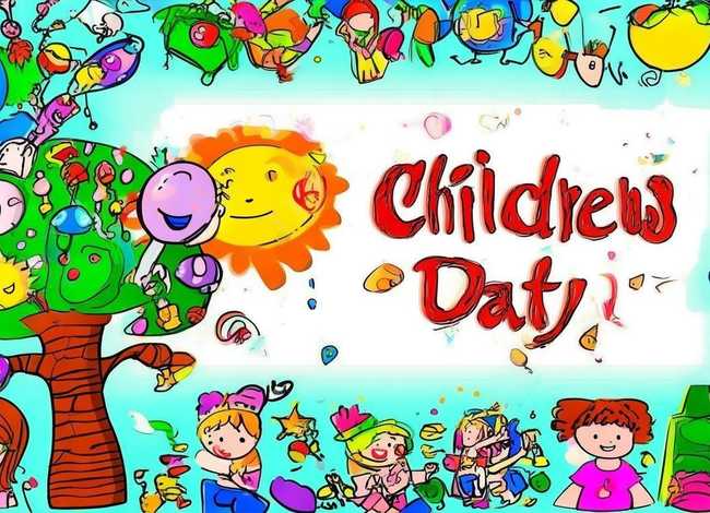 六一儿童节英语手抄报简笔画，六一儿童节英语手抄报简笔画图片