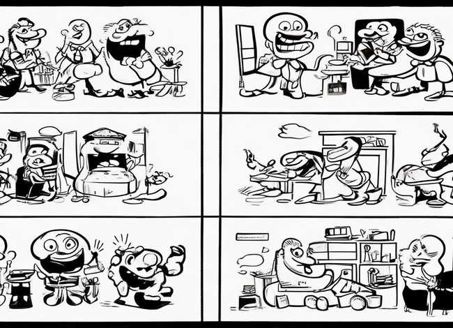 搞笑连环画简笔画，搞笑连环画简笔画图片