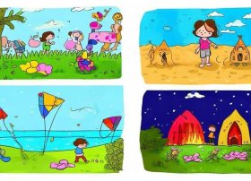 幼儿手绘画故事4图；幼儿园图画故事手绘