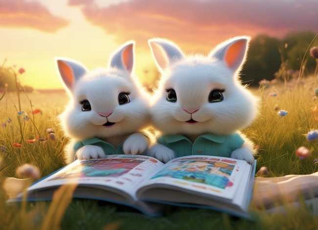 两只小兔子看图写话 - 两只小兔子看图写话一年级