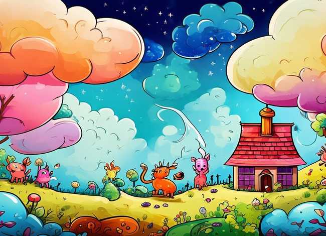 童话故事绘画作品图片儿童画、童话故事绘画作品图片