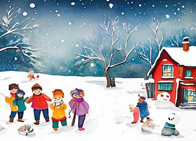冬天来了幼儿绘本 - 冬天来了幼儿绘画作品