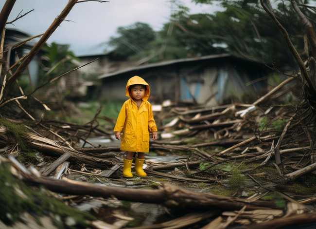 台风儿童图片，台风儿童图片高清