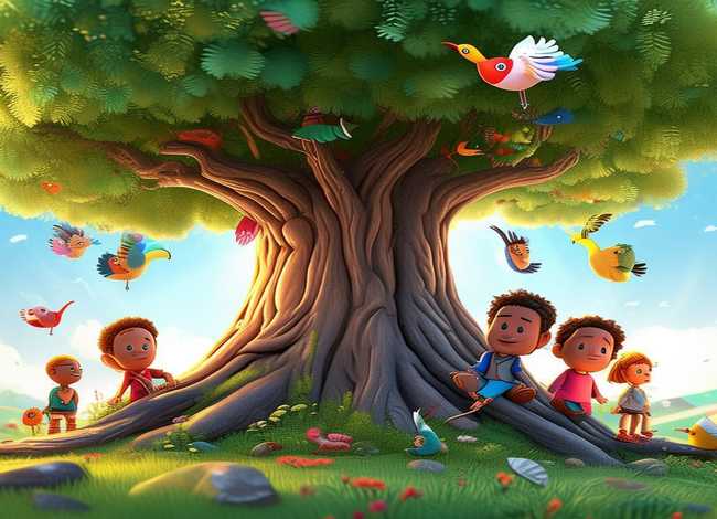 大树的故事儿童画（大树的故事绘画图片 幼儿园）