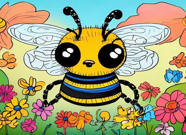 蜜蜂儿童画图片大全，蜜蜂儿童画图片大全简单
