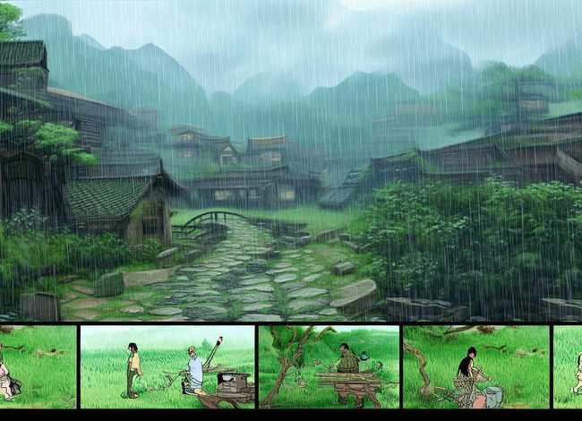 春雨的故事连环画 春雨的故事连环画图片