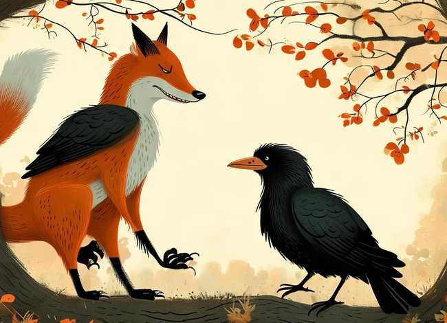 乌鸦和狐狸的寓言故事道理 - 乌鸦和狐狸的寓言故事道理和启示