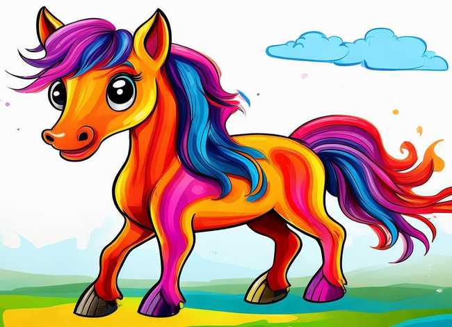 儿童绘画马图片 - 儿童绘画马图片简单