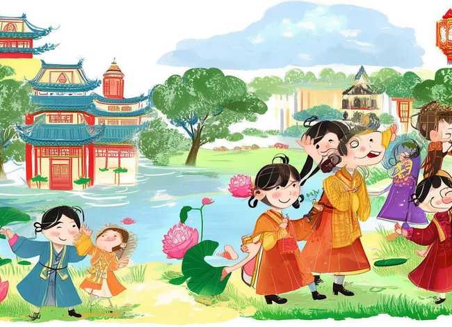 中国传统故事儿童画；儿童画中国传统文化故事