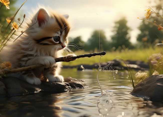 小猫钓鱼的故事视频完整版（小猫钓鱼的故事视频完整版下载）