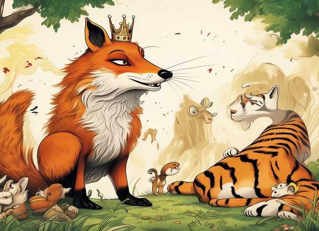 幼儿故事狐假虎威的图片 幼儿故事狐假虎威的图片大全