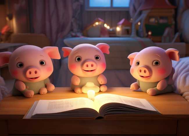 七岁儿童听的睡前故事三只小猪 宝宝睡前故事4~6岁三只小猪
